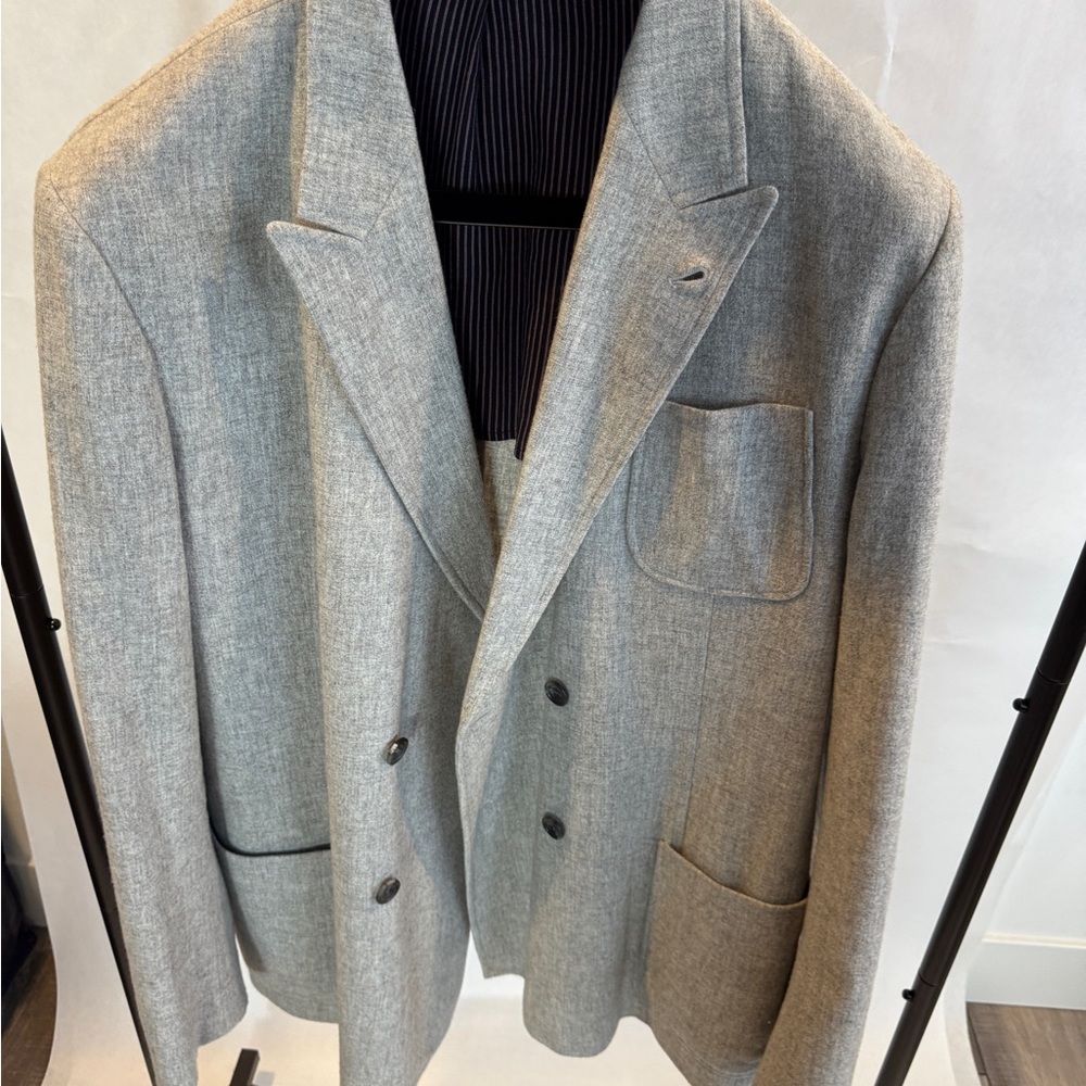 Gant Light Gray Double-Breasted Blazer